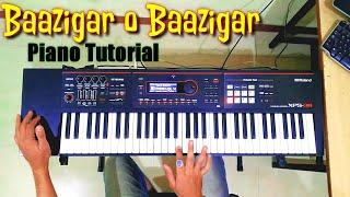 Baazigar O Baazigar Piano Tutorial | Baazigar Title Song Keyboard Tutorial | Part -1