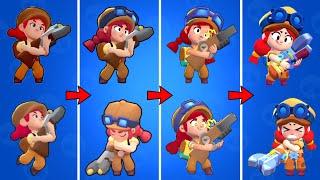 JESSIE REMODEL - All Winning & Losing Pose Animations (2017-2021) | Brawl Stars