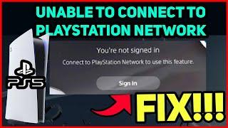 PS5 UNABLE TO CONNECT TO PLAYSTATION NETWORK EASY FIX!