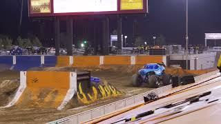 Monster Mutt Dalmatian Ice crash at the Monster Jam All Star competition