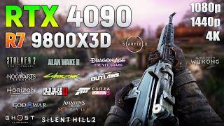 GeForce RTX 4090 + Ryzen 7 9800X3D - Test in 15 Games | 1080p | 1440p | 4K