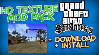 GTA San Andreas - HD TEXTURE MOD PACK (STREETS, TREES, BUILDINGS, SKY and more | Install + Download