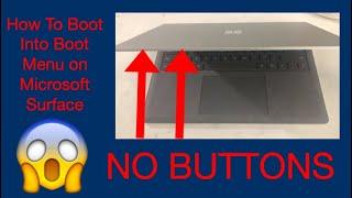 How to Boot into UEFI/ Boot Menu on Microsoft Surface 3 Any Without Buttons On Top Of Display Screen