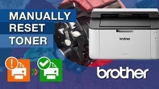 Manually clear and reset "Replace Toner" message on Brother printer.