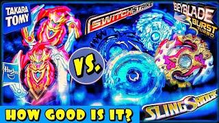 Hasbro Turbo Achilles A4 - How Good Is It? SlingShock vs. SwitchStrike Battles! Beyblade Burst Turbo