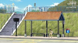 自主制作アニメ Bus Stop Animation