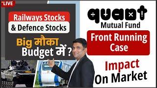 quant mutual fund front running case impact on market | railway stocks news