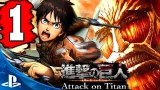 Attack on Titan PS4 Walkthrough Part 1 Gameplay Lets Play Playthrough Developer Demo 進撃の巨人』実機プレイ