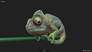 M0008 ZBrush 3d model Chameleon