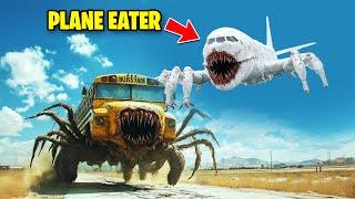 SCHOOL BUS EATER vs PLANE EATER IN REAL LIFE! *INFECTED SKY MOVIE*