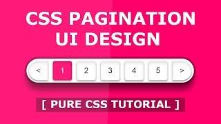 CSS Pagination UI Design -Simple Pagination Design Using Html And CSS - Pure CSS Tutorial