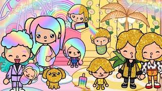 GOLD AND RAINBOW FAMILY COMPILATION /Toca sad stories/ Toca boca