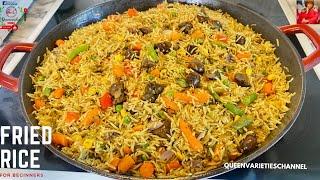 THE BEST NIGERIAN FRIED RICE RECIPE | Step by Step Guide | QUEENVARIETIES CHANNEL