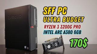 Lenovo ThinkCentre M75s SFF Budget Gaming PC Build | AMD Ryzen 3 3200G + Intel Arc A380