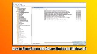 How to Block Automatic Drivers Update in Windows 10