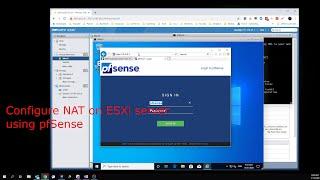 [VMWARE] How to configure NAT network on VMWARE ESXi using pfSense