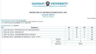 How to Check Gauhati University B.A. 2nd semester Result 2023