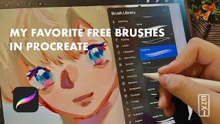 My Favorite Brushes In Procreate | รวมบรัชโปรครีเอตที่ชอบใช้ (บรัชฟรี) | Enxy