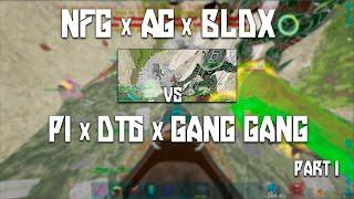 ARK OFFICIAL PVP : NFG/AG & BLDX vs PI,DT6 AND GANG GANG PART 1