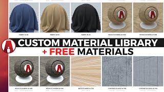 Custom Material Library + FREE Download Vray Materials