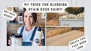 My Trick to Blending Stain Over Paint!