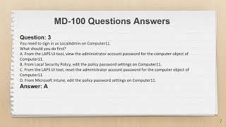 MD-100 Windows 10 Exam Dumps