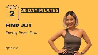 Day 2: PILATES FOR ENERGY BOOST – Morning Pilates Workout for Beginner | 30-Day Challenge