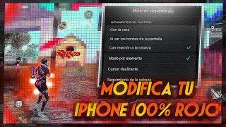 MODIFICO MI IPHONE DE MANERA IMPOSIBLE  PARA PEGAR TODO ROJO EN LA NUEVA ACTUALIZACIÓN DE FREE FIRE