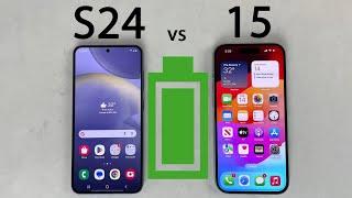 Galaxy S24 vs iPhone 15 Battery Life DRAIN Test