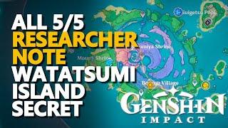 All Watatsumi Island Researcher's Note Genshin Impact (Secret)