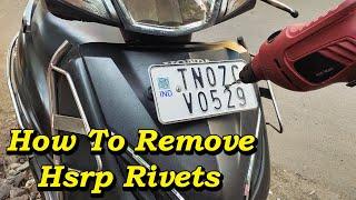 How To Remove Rivets From Number Plate / தமிழில்