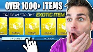 FINALLY TRADING UP *ALL* OF MY ITEMS! pt.2 (600+ Exotic Trade Ups)