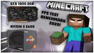 MINECRAFT: GTX 1050 + RYZEN 5 2600 BENCHMARK FPS TEST 2020!