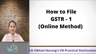 How to File GSTR - 1 Online