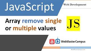 javascript array remove single or multiple values