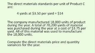 Calculating Direct Materials Price and Quantity Variances