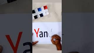 How to draw the Yandex logo #Yandex #Shorts