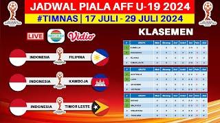 Jadwal Piala AFF U 19 2024 - Timnas Indonesia vs Filipina - Piala AFF U19 2024 - Live Indosiar