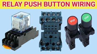 How to relay with push button wiring connection in tamil