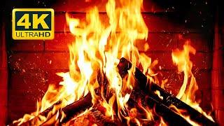  Cozy Fireplace 4K (12 HOURS). Fireplace with Crackling Fire Sounds. Crackling Fireplace 4K