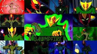All swampfire transformations in all Ben 10 series