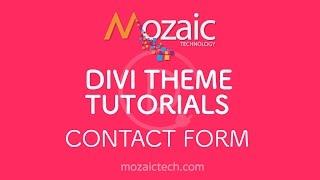 Divi 3.0 Visual Builder Tutorial - How to use the Contact Form Module