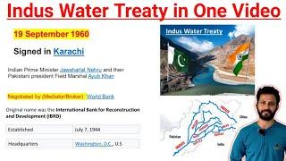 Indus Water Treaty in One Video ||  Latest Events and Impact on Economy  JKP Constable Exam #jkssb