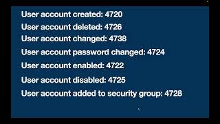Event ID's for Active Directory account creation/deletion/enabled/disabled/modified/password changed