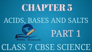 CHAPTER 5||ACIDS, BASES AND SALTS||CLASS 7||CBSE||SCIENCE||CHEMISTRY ||PART 1