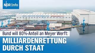 Meyer-Werft in Papenburg wird zum Staatsbetrieb: Rettung oder Risiko für Steuerzahler? | NDR Info