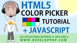 html 5 tutorial Color Picker Input With JavaScript Ajax Form Processing Tips