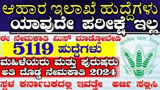 Fci Karnataka Department New Govt jobs Jobs 2024 | Food Department Jobs | Govt Job | Notification