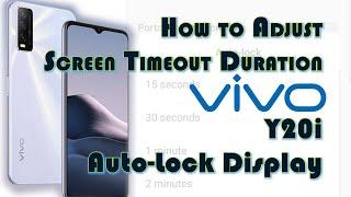 How to Change/Adjust Screen Timeout on Vivo Y20i | Auto-Lock Display Settings