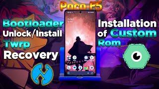 How to Unlock Bootloader | How to install Twrp And Custom Rom in Poco F5 | All Steps 